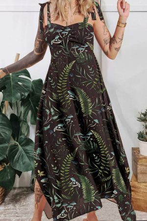 Wonderland Forest Printed Maxi Dress