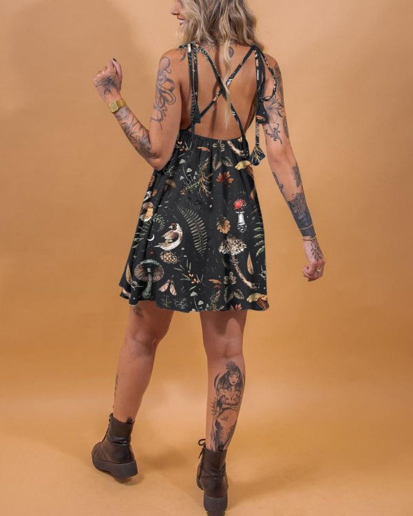 Mushrooms Fairyland Forest Printed Mini Dress - Image 2