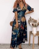 Mythical Print Button Up Maxi Dress