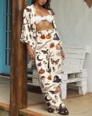 Witchery Things Funny Printed Kimono Casual Set