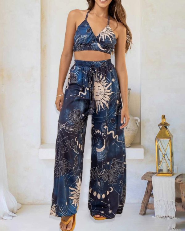 Luna Solar & Starry Sky Printed Pant Set - Image 3