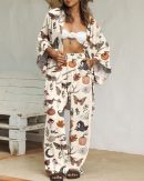 Witchery Things Funny Printed Kimono Casual Set