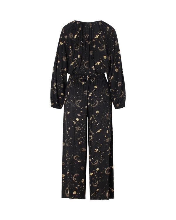 Starry Sky Print Casual Two-Piece Set - Image 5