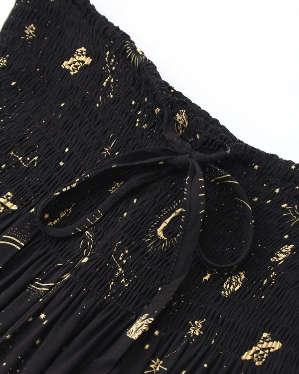 Golden Starry Sky Printed Two-Piece Set - Image 5
