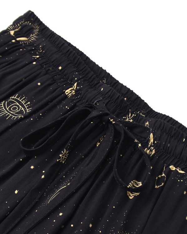 Starry Sky Print Casual Two-Piece Set - Image 6