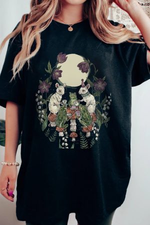 Cottagecore Enjoy Print Casual Oversized T-shirt