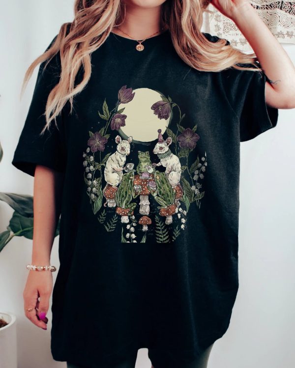 Cottagecore Enjoy Print Casual Oversized T-shirt