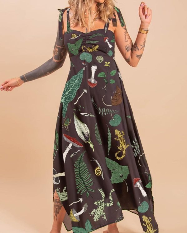 Fantastic Mushroom Forest Printed Maxi Dress - Image 3
